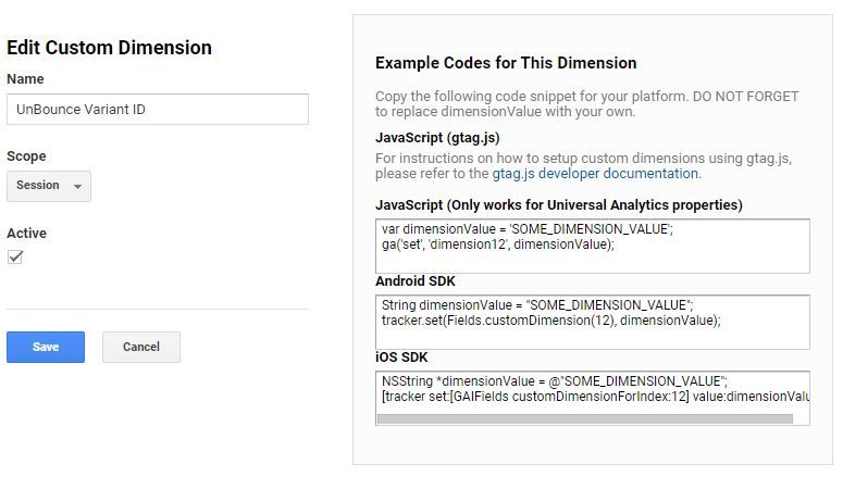Unbounce Upgrade: Send Variant IDs to Google Analytics